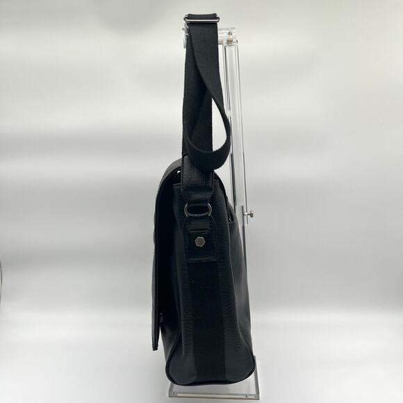 ALDO Leather Messenger Bag, Briefcase, Unisex Black - Picture 6 of 12